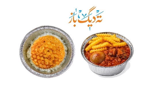 برنج و خورشت قیمه سیب زمینی